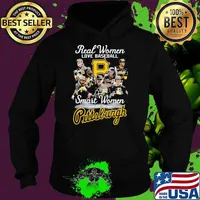 Real women love baseball smart women love the Pittsburgh signatures s Hoodie