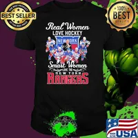 Real women love hockey New York smart women love New York Rangers signatures shirt