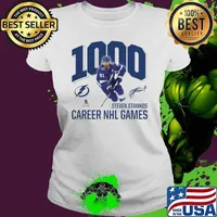 Steven Stamkos Tampa Bay Lightning Fanatics Branded 1000 Career Games signature s Ladies tee