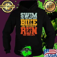 Swim Bike Run Like The Boat Sank Triathlon Vintage Extreme Sport Triathlete T-Shirt Hoodie