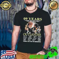 09 years 2014 2023 Outlander thank you for the memories signature shirt