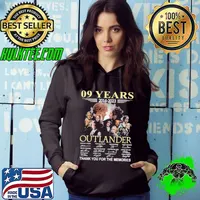09 years 2014 2023 Outlander thank you for the memories signature s Hoodie