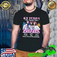 63 years 1958 2021 Bee Gees thank you for the memories signature shirt