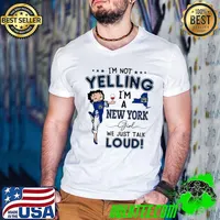 Betty Boop I'M Not Yelling I'M A New York Girl We Just Talk Loud s Guys V Neck