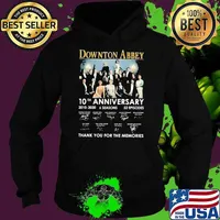 Downton Abbey 10th anniversary 2010-2020 thank you for the memories signatures s Hoodie