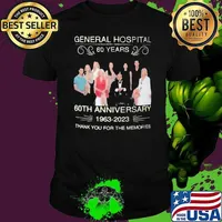 General hospital 60 years 60th anniversary 1963-2023 thank you for the memories shirt