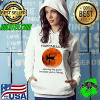 Happiness is ignoring the world because you're fishing bloodmoon s Hoodie