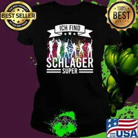 Ich Find Schlager Super Watercolor Folk Music Party Festival German T-Shirt