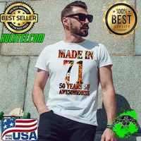 Made In 71 Years Of Awesomeness Leopard 1971 50 Birthday T-Shirt Unisex