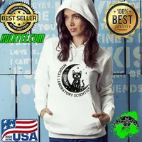 Medical Laboratory Scientist Magical Cat On Moon T-Shirt Hoodie
