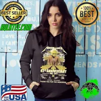 Metallica 42nd anniversary 1981 2023 thank you for the memories signature yoda s Hoodie