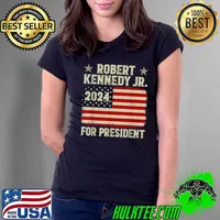 Robert Kennedy Jr. For President RFK JR 2024 Election Usa Flag T-Shirt