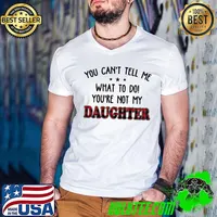 You Can't Tell Me What You're Not My Daughter Red Plaid s Guys V Neck