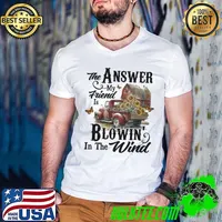 Country Truck The Answer My Friend Blowin' In The Wind Sunflower shirt