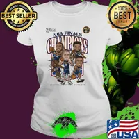 Denver Nuggets Fanatics Branded 2023 NBA Finals Champions Windmill Team Caricature Shirt Ladies tee