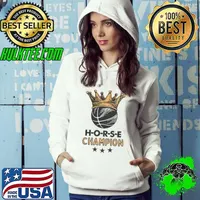 Funny h-O-R-S-E Champion From The Basketball Court to The Golden Throne T-Shirt Hoodie
