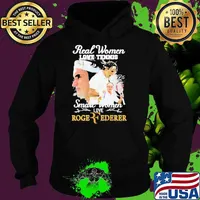 Funny real Women Love Tennis Smart Women Love Roger Federer Signature Shirt Hoodie