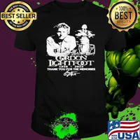 Gordon lightfoot 1938 2023 thank you for the memories signature shirt