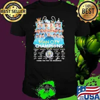 Man city champions thank you for the memories signature s Unisex