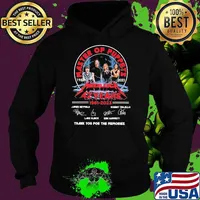 Master of puppets metallica 42 years 1981 2023 thank you for the memories signature s Hoodie