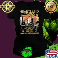 Official heartland 16th anniversary 2007 2023 thank you for the memories signature s Ladies tee
