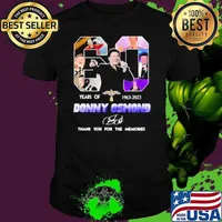 Original 60 years of 1963 2023 Donny Osmind thank you for the memories signature s Unisex