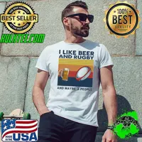 Original i like beer and rugby and maybe 3 people vintage s Unisex
