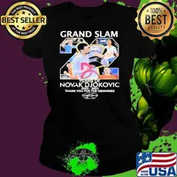Premium grand slam 22 years of Novak Djokovic thank you for the memories signature shirt