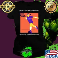 Premium with love and a racquet tennis dad inspires greatness T-Shirt Ladies tee