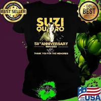 Suzi quatro 59th anniversary 1964 2023 thank you for the memories signature shirt