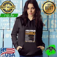 Aquarius Facts Zodiac Servings Per Container Daily Value May Vary Birthday T-Shirt Hoodie