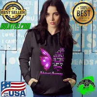 Buterfly They Whispered Her Cannot She Whispered I Am The Storm Alzheimer's Awareness T-Shirt Hoodie