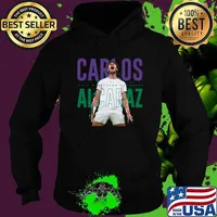 Carlos Alcaraz Signature 2023 Wimbledon Champion Tennis T-Shirt Hoodie
