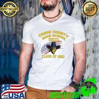 Crook county high school alumni class of 1960 usa flag shirt