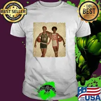 Dave Cowens and Julius Erving in 1976 Basketball Celtics And Nets T-Shirt
