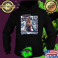 Dennis Rodman Detroit Pistons Basketball The Worm Signature Comic T-Shirt Hoodie