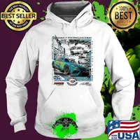 Denny Hamlin Checkered Flag Sports 2023 400 Race Winner At Pocono Raceway Signature s Hoodie