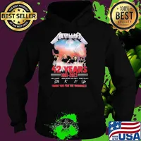 Funny metallica 42 years 1981 2023 thank you for the memories signature s Hoodie