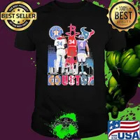 Houston Texans Deshaun Watson Houston Rockets Hakeem Olajuwon Houston Astros Nolan Ryan city signatures s Unisex