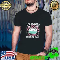 I Survived 100 Masked School Days Rabbit T-Shirt