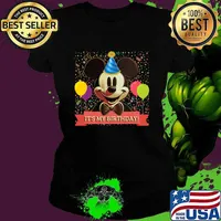 It's My Birthday Cartoon Mickeymouse Happy birthday Balloons T-Shirt