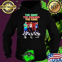 John Cena The Goat Roman Reigns The Mamba and Dwayne Johnson abbey road signatures s Hoodie