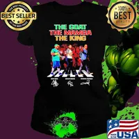 John Cena The Goat Roman Reigns The Mamba and Dwayne Johnson abbey road signatures shirt