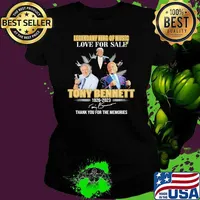 Legendary king of music love for sale Tony Bennett 1926 2023 thank you for the memories signature s Ladies tee