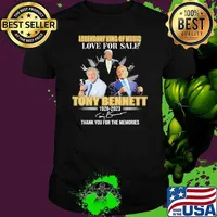 Legendary king of music love for sale Tony Bennett 1926 2023 thank you for the memories signature shirt