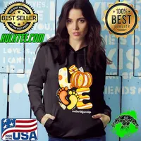 Love Pumpkin Footprint Mother Baby Nurse Life Fall Halloween T-Shirt Hoodie