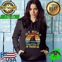 My Boat Doesn't Run On Thanks Boat Owners Boater Gas Vintage T-Shirt Hoodie