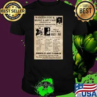 Nice woodstock Music And Art Fair Aquarian Exposition 1969 Rainbow Poster T-Shirt Unisex