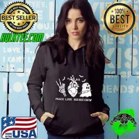 Peace Love Boo Boo Crew Lazy Halloween Costume Nurse Ghost T-Shirt Hoodie