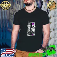 Purple Up For Military Kids Military Child Month USA Flag T-Shirt